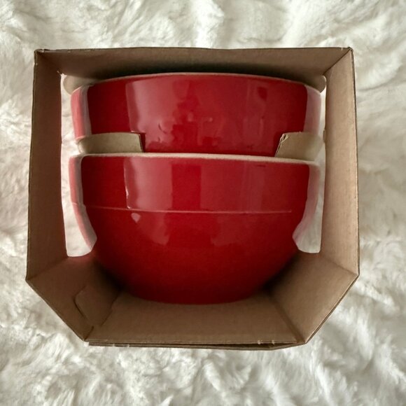 Staub Red Ceramic 2 Piece Bowl set 500mL 15cm diameter - Picture 5 of 9